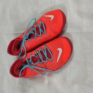 Nike Training Free 1.0 Cross Bionic Bright Orange Red Track Running Shoes 9.5